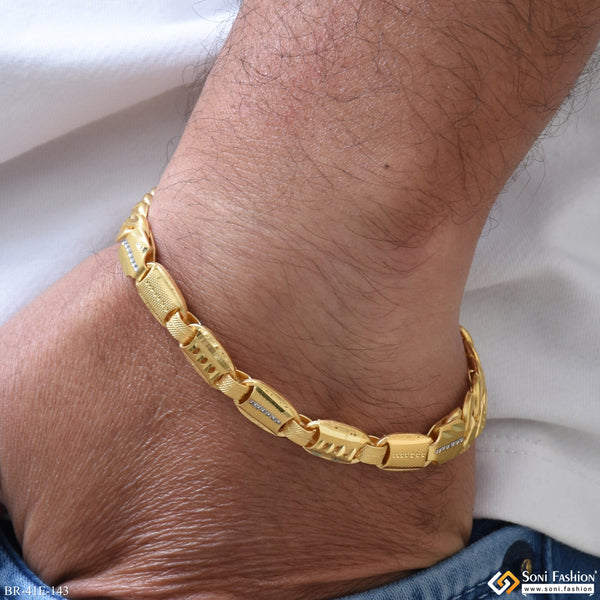 1 Gram Gold Plated 2 In 1 Pokal Bracelet for Men - Style E143