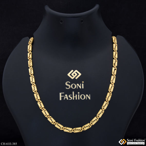 1 Gram Gold Plated Amazing Design Nawabi Chain for Men - Style E385
