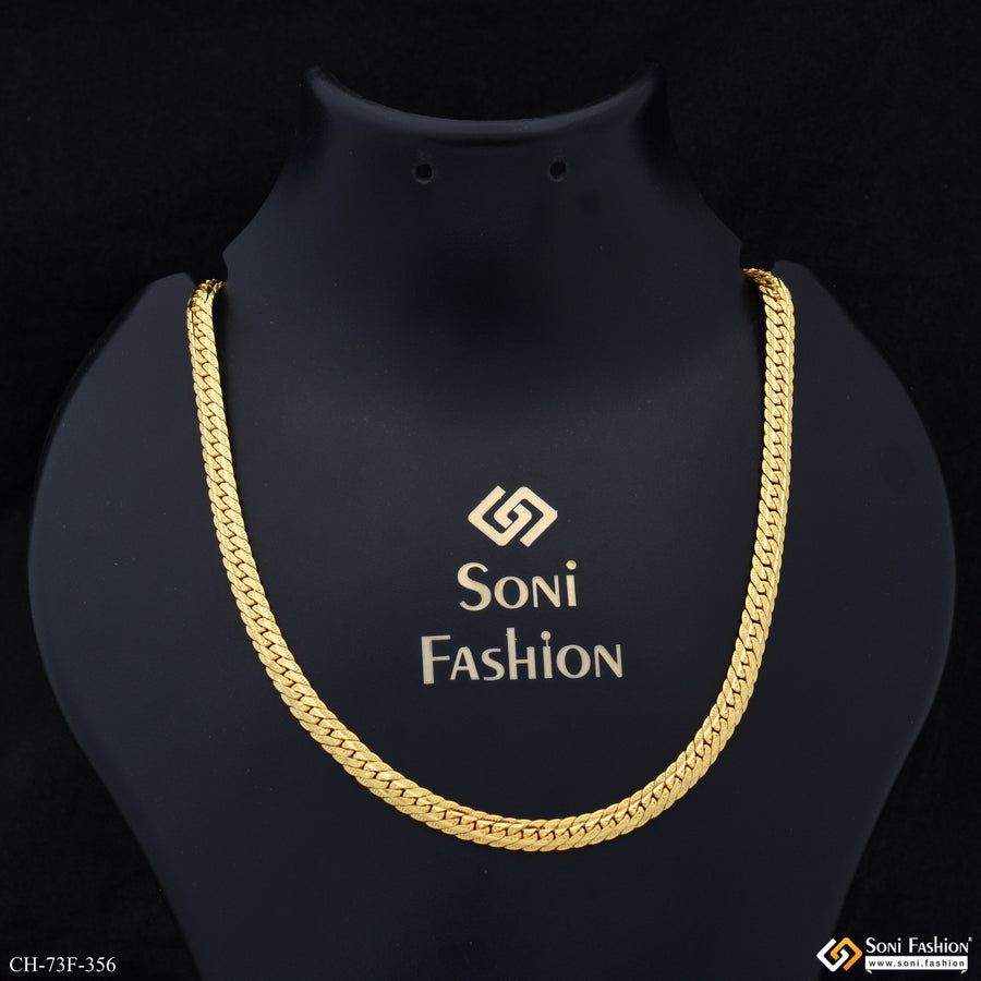1 Gram Gold Plated Amazing Design Snake Chain for Men - Style F356