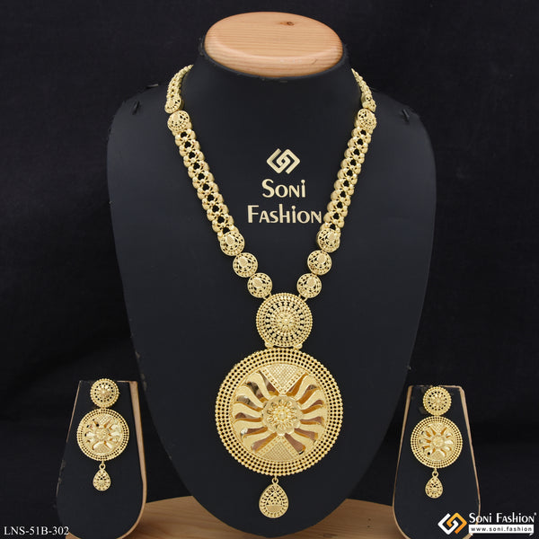 1 Gram Gold Plated Best Quality Necklace Set for Women - Style B302