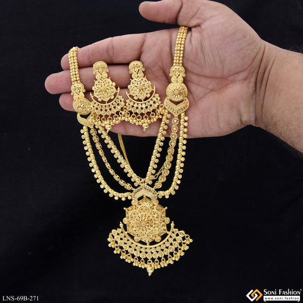 1 Gram Gold Plated Best Quality Necklace Set for Women - Style B271