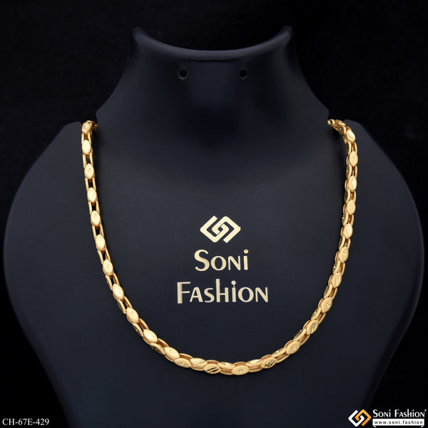 1 Gram Gold Plated Chain for Men - Style E429