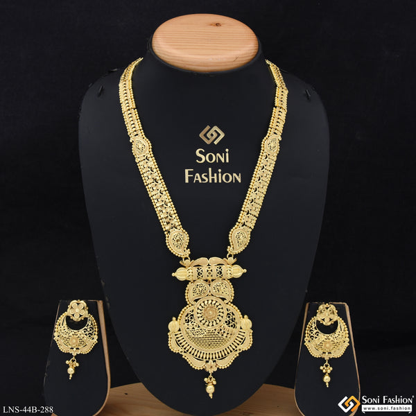 1 Gram Gold Plated Charming Design Necklace Set for Women - Style B288