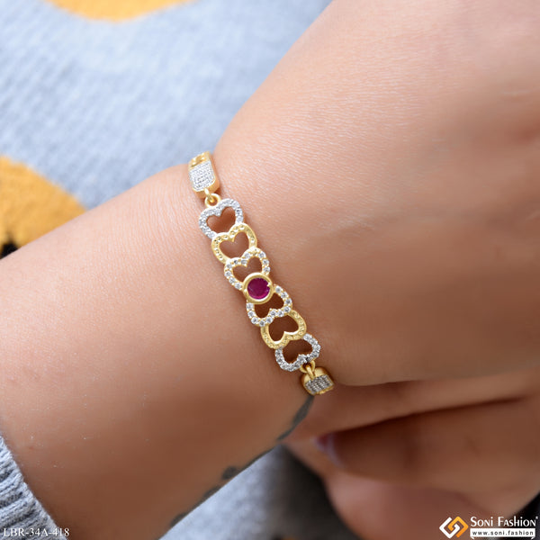 1 Gram Gold Plated Chic Design Bracelet for Ladies - Style A418