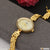 1 Gram Gold Plated Designer Glittering Design Watch for Ladies - Style A082