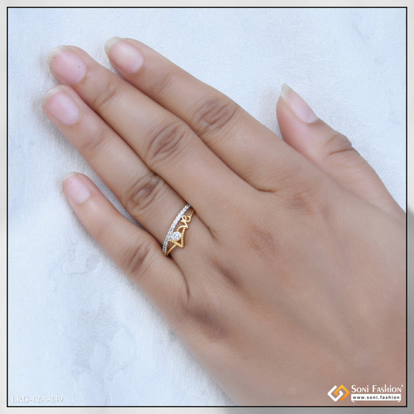 1 Gram Gold Plated Designer Ring for Ladies - Style A249