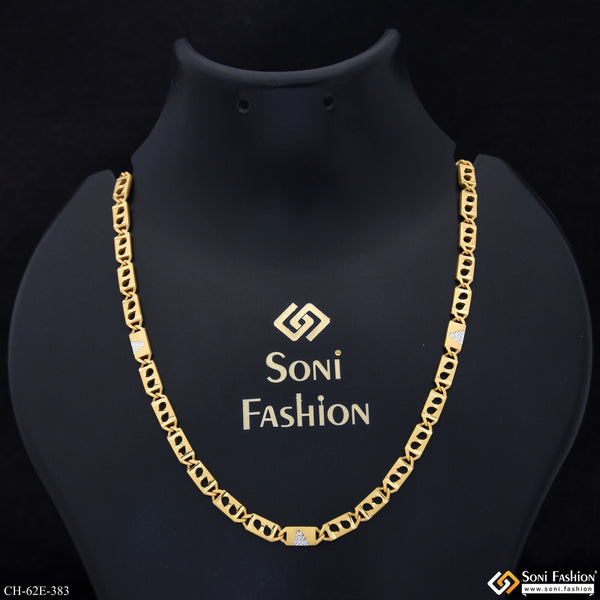 1 Gram Gold Plated Excellent Design Nawabi Chain for Men - Style E383