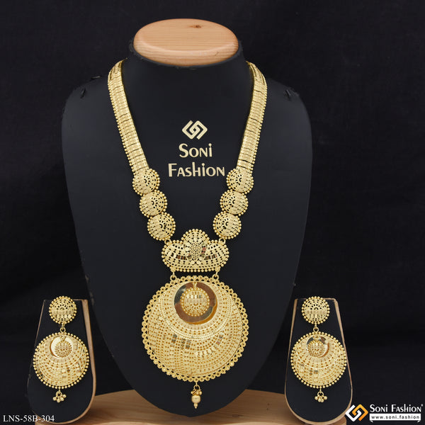 1 Gram Gold Plated Exclusive Design Necklace Set for Women - Style B304
