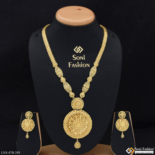 1 Gram Gold Plated Exclusive Design Necklace Set for Women - Style B289
