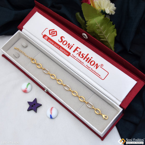 1 Gram Gold Plated Fancy Design Bracelet for Ladies - Style A408