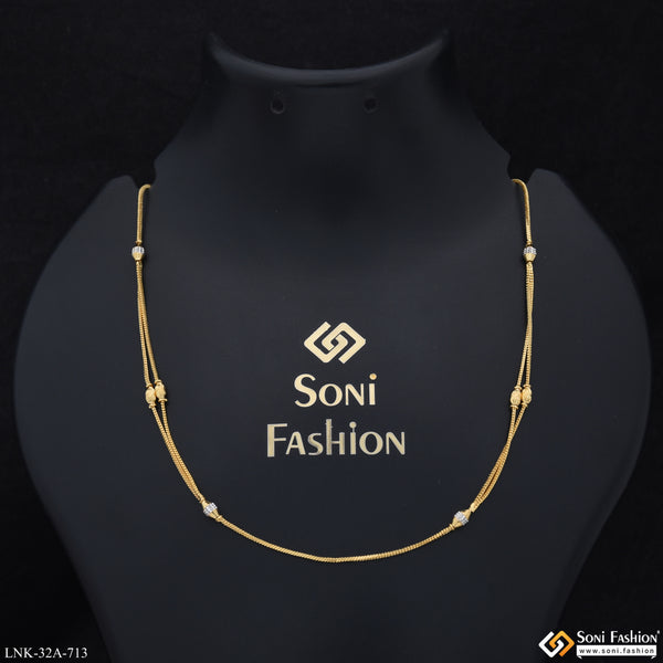 1 Gram Gold Plated Fashion-Forward Necklace for Ladies - Style A713