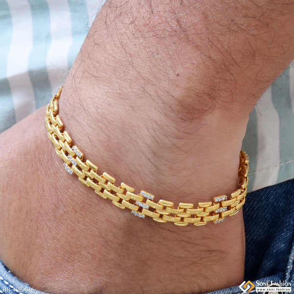 1 Gram Gold Plated Glamorous Design Bracelet for Men - Style E046