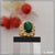 1 Gram Gold Plated Green Stone With Diamond Funky Design Ring For Men - Style B197
