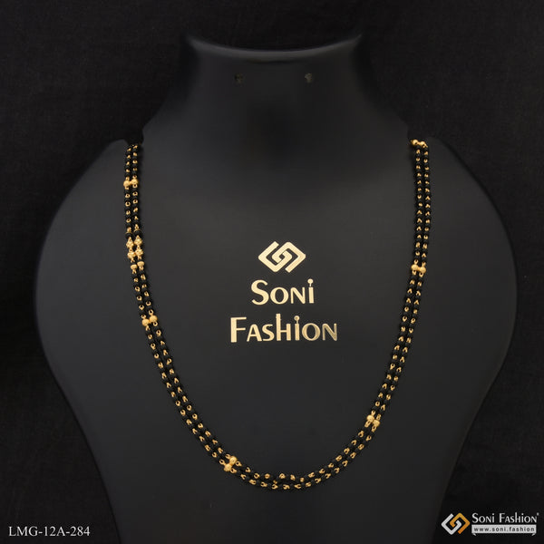 1 Gram Gold Plated Hand-finished Design Mangalsutra Dori For Women - Style A284