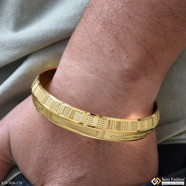 1gram Gold Men’s Kada Collection: 1 Gram Gold Forming Kada Bracelet for ...