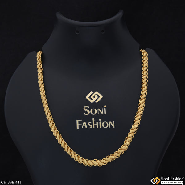1 Gram Gold Plated Kohli Chain for Men - Style E441