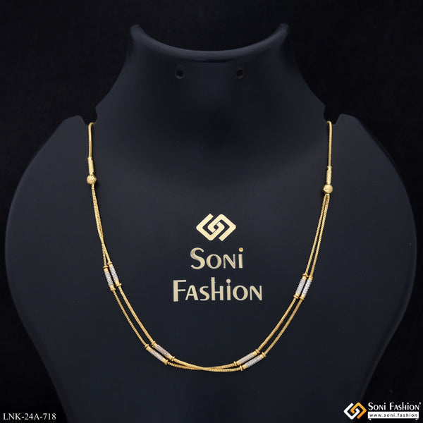 1 Gram Gold Plated Latest Design Chain for Ladies - Style A718