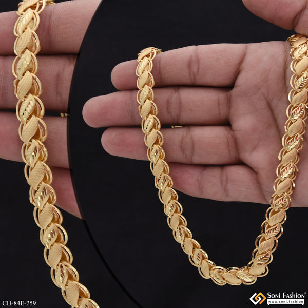 1 Gram Gold Plated Latest Design Kohli Chain for Men - Style E259