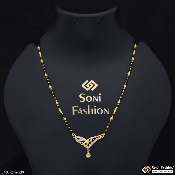 1 Gram Gold Plated Latest Design Mangalsutra for Women - Style A839