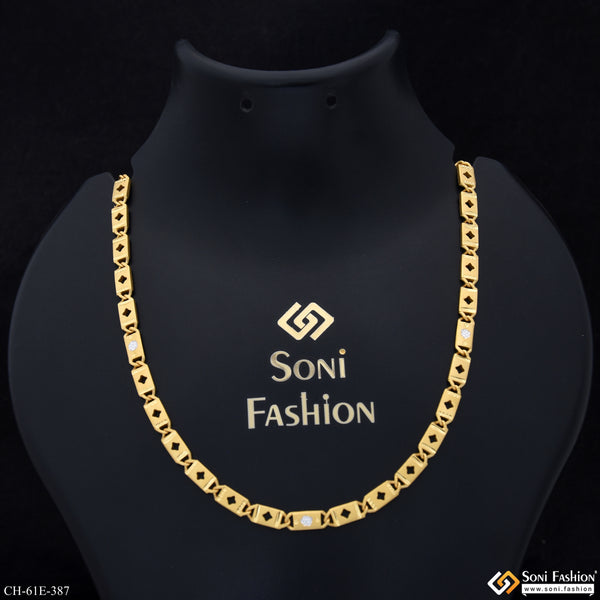 1 Gram Gold Plated Latest Design Nawabi Chain for Men - Style E387