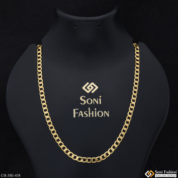 1 Gram Gold Plated Link Chain for Men - Style E438