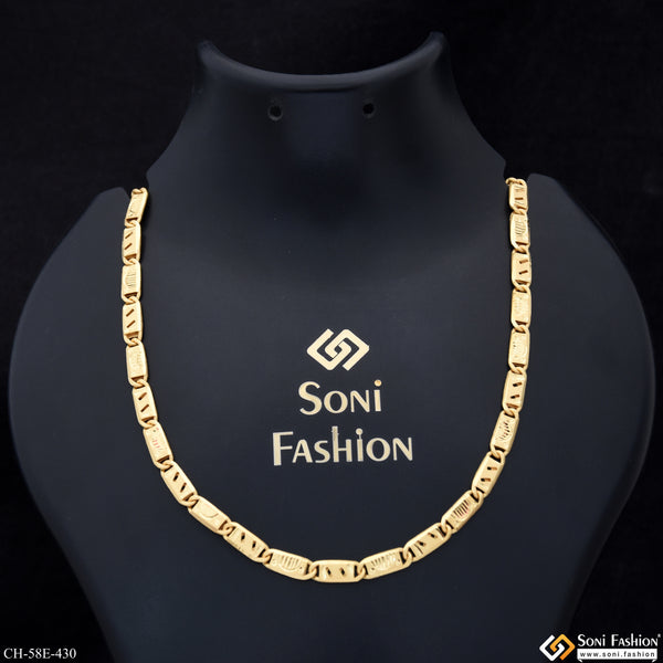1 Gram Gold Plated Nawabi Chain for Men - Style E430
