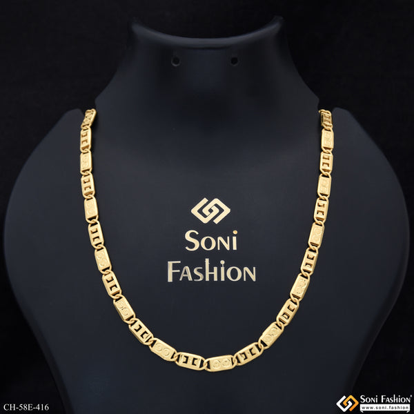 1 Gram Gold Plated Nawabi Chain for Men - Style E416