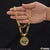 1 Gram Gold Plated Om Gorgeous Design Chain Pendant Combo for Men (CP-C108-B408)