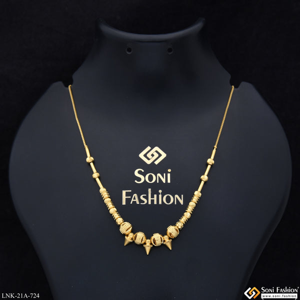 1 Gram Gold Plated Opulent Design Necklace for Ladies - Style A724