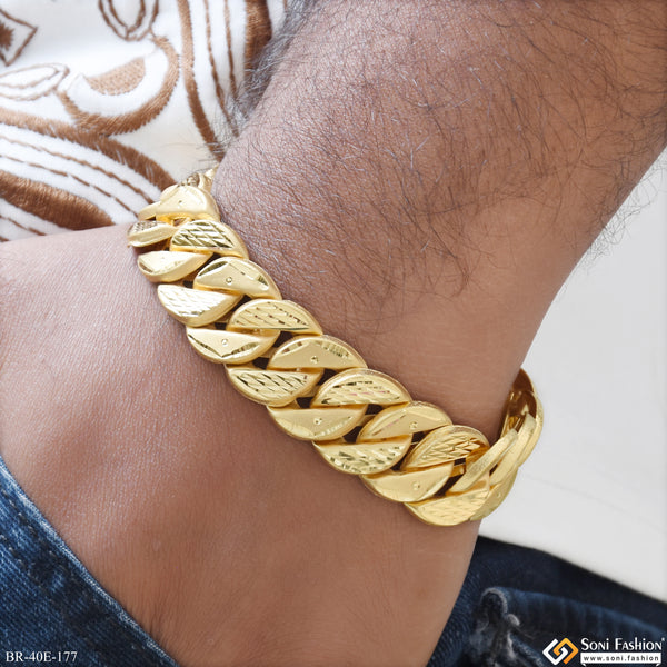 1 Gram Gold Plated Pokal Bracelet for Men - Style E177