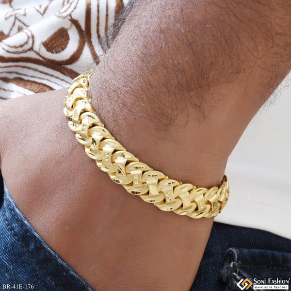 1 Gram Gold Plated Pokal Bracelet for Men - Style E176