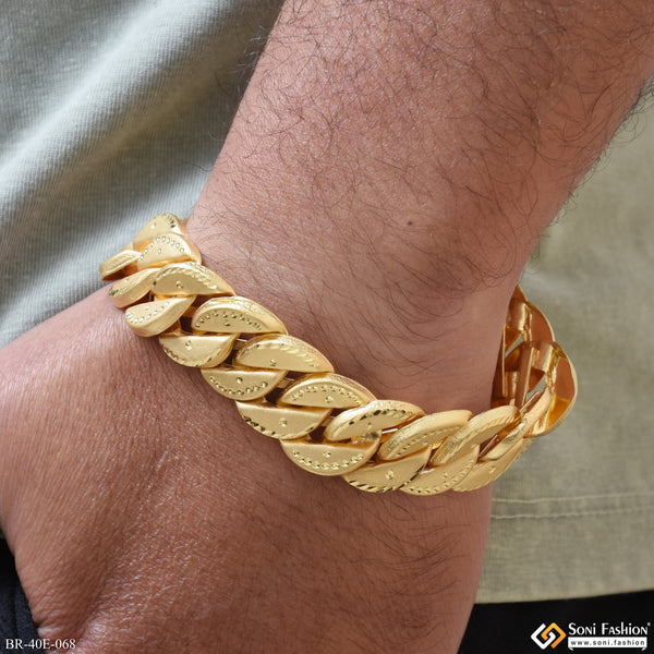 1 Gram Gold Plated Prominent Design Pokal Bracelet for Men - Style E068