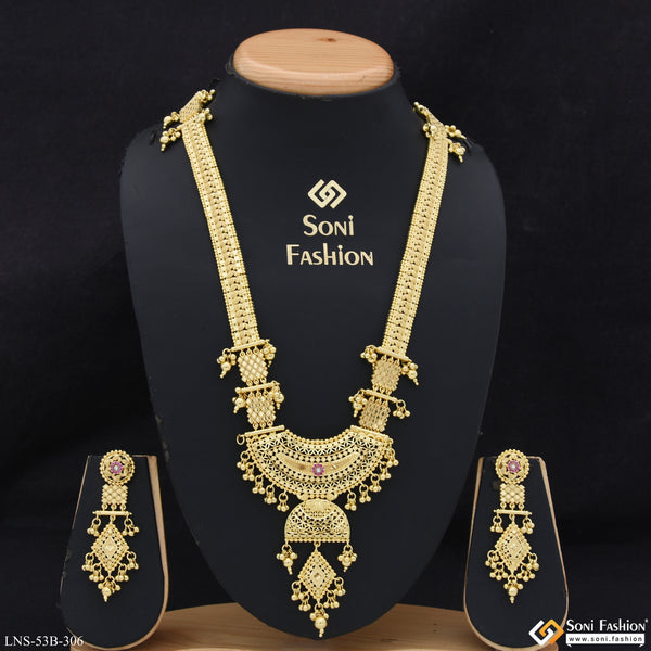 1 Gram Gold Plated Radiant Design Necklace Set for Women - Style B306
