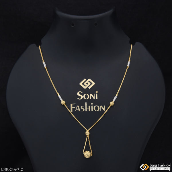 1 Gram Gold Plated Radiant Design Necklace for Ladies - Style A712