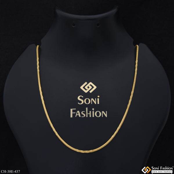 1 Gram Gold Plated Snake Chain for Men - Style E437
