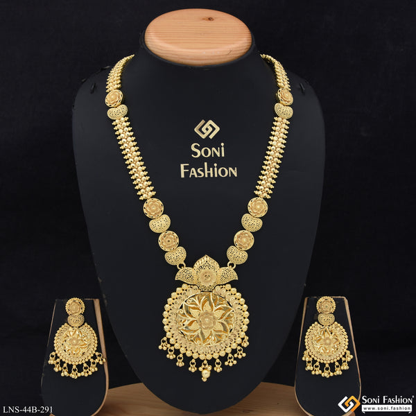 1 Gram Gold Plated Stunning Design Necklace Set for Women - Style B291
