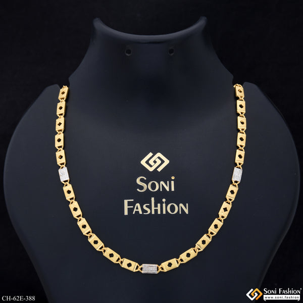 1 Gram Gold Plated Trending Design Nawabi Chain for Men - Style E388