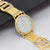 1 Gram Gold Plated with Diamond Artisanal Design Watch for Men - Style A103