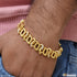 1 Gram Gold Plated with Diamond Best Quality Bracelet for Men - Style D002