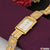 1 Gram Gold Plated with Diamond Glamorous Design Watch for Men - Style A053