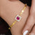 1 Gram Gold Plated with Diamond High-Class Design Bracelet for Ladies - Style A321