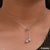 2 diamod ball fashionable silver color necklace for women &