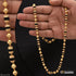 2 into 2 Finely Detailed Design Gold Plated Rudraksha Mala for Men - Style A270