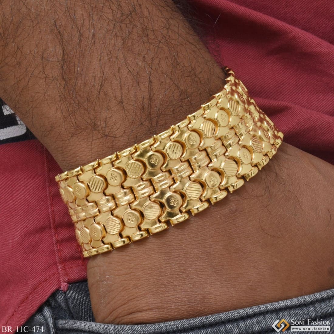fcity.in - Bhumi09 Om Rudraksha Trisul Damroo Designer Silver Bahubali  Bracelet