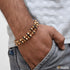 2 Line Best Quality Attractive Design Gold Plated Rudraksha Bracelet - Style B767