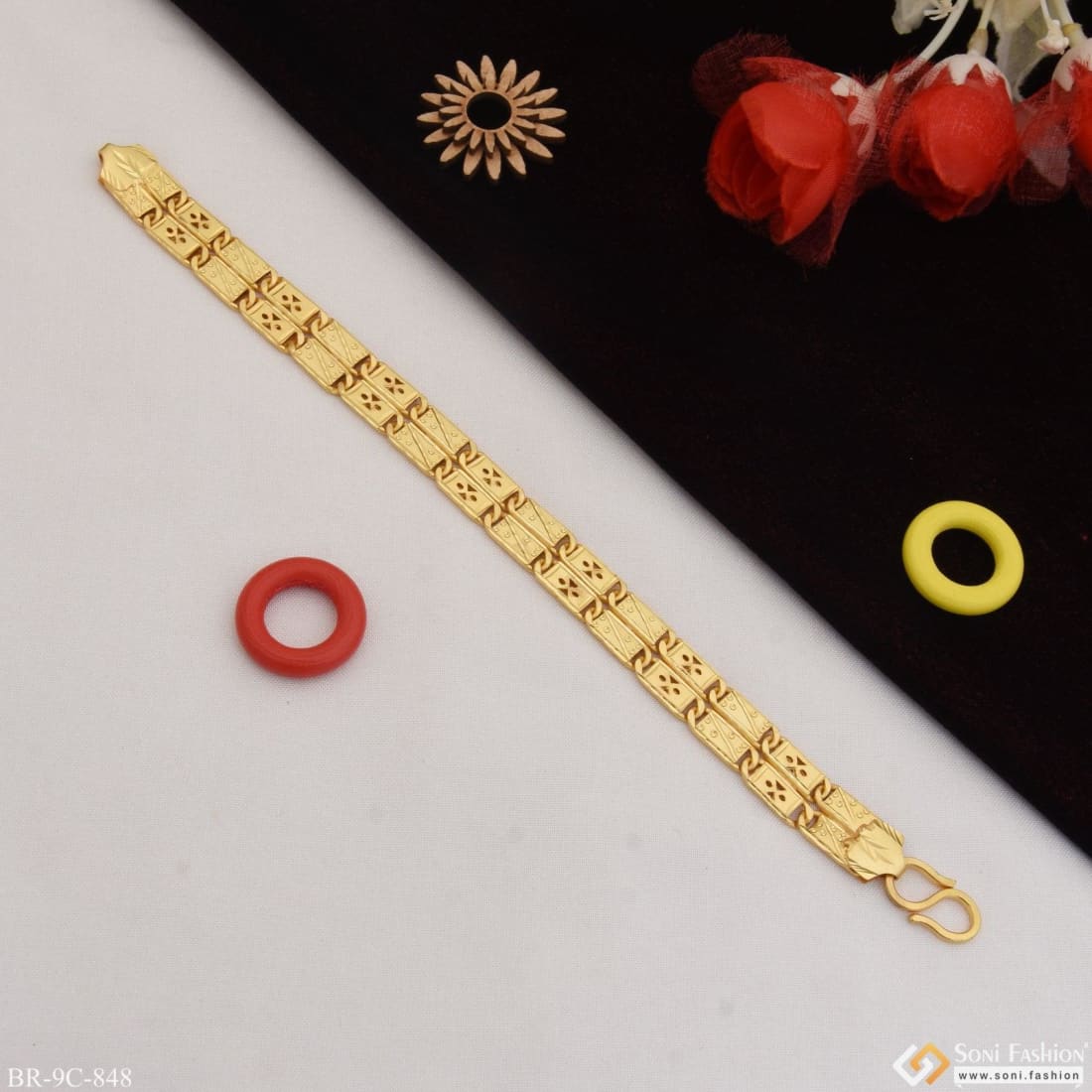 High Quality Nawabi Bracelet for Men-1 BR-074 – Rudraksh Art Jewellery