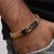 2 line sophisticated design black & golden color bracelet