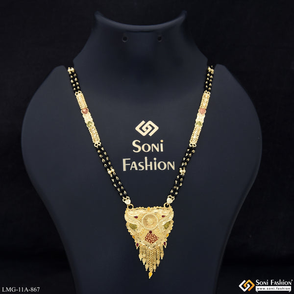 2 Line Best Quality Gold Plated Mangalsutra for Women - Style A867