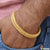 2 Line Snake Design Best Quality Gold Plated Bracelet for Men - Style D009