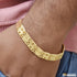 2 Line Star Nawabi Glamorous Design Gold Plated Bracelet for Men - Style D062